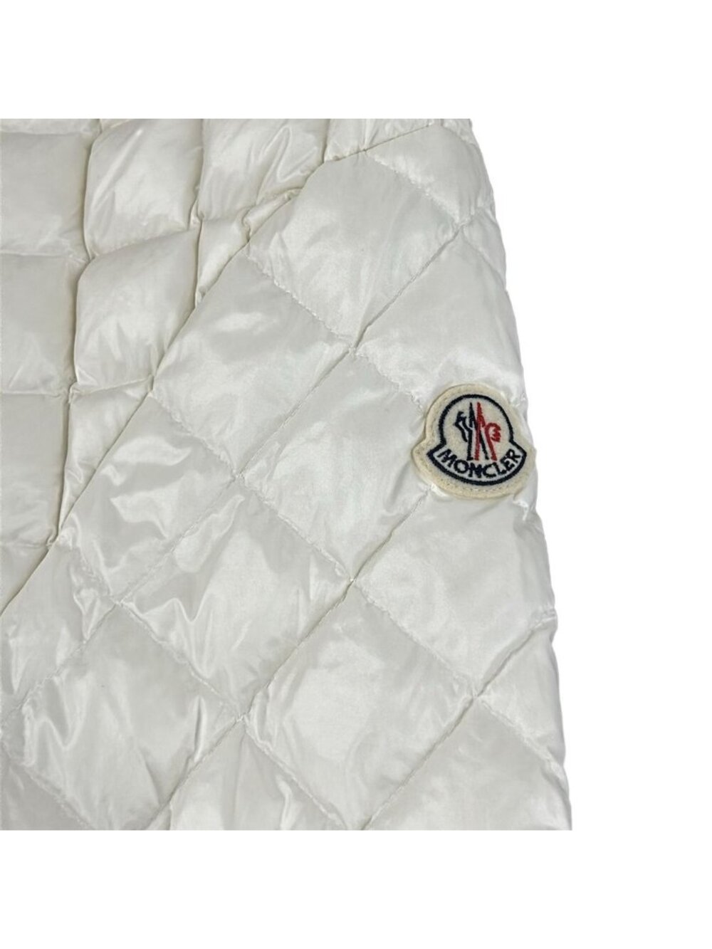 ★SOLD★ Moncler Down Jacket 00 XS Paquis White Black Long Sleeve Quilted - Picture 6 of 12